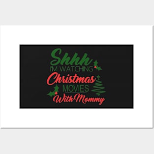 Christmas Movies with Mommy Baby Onesie Posters and Art